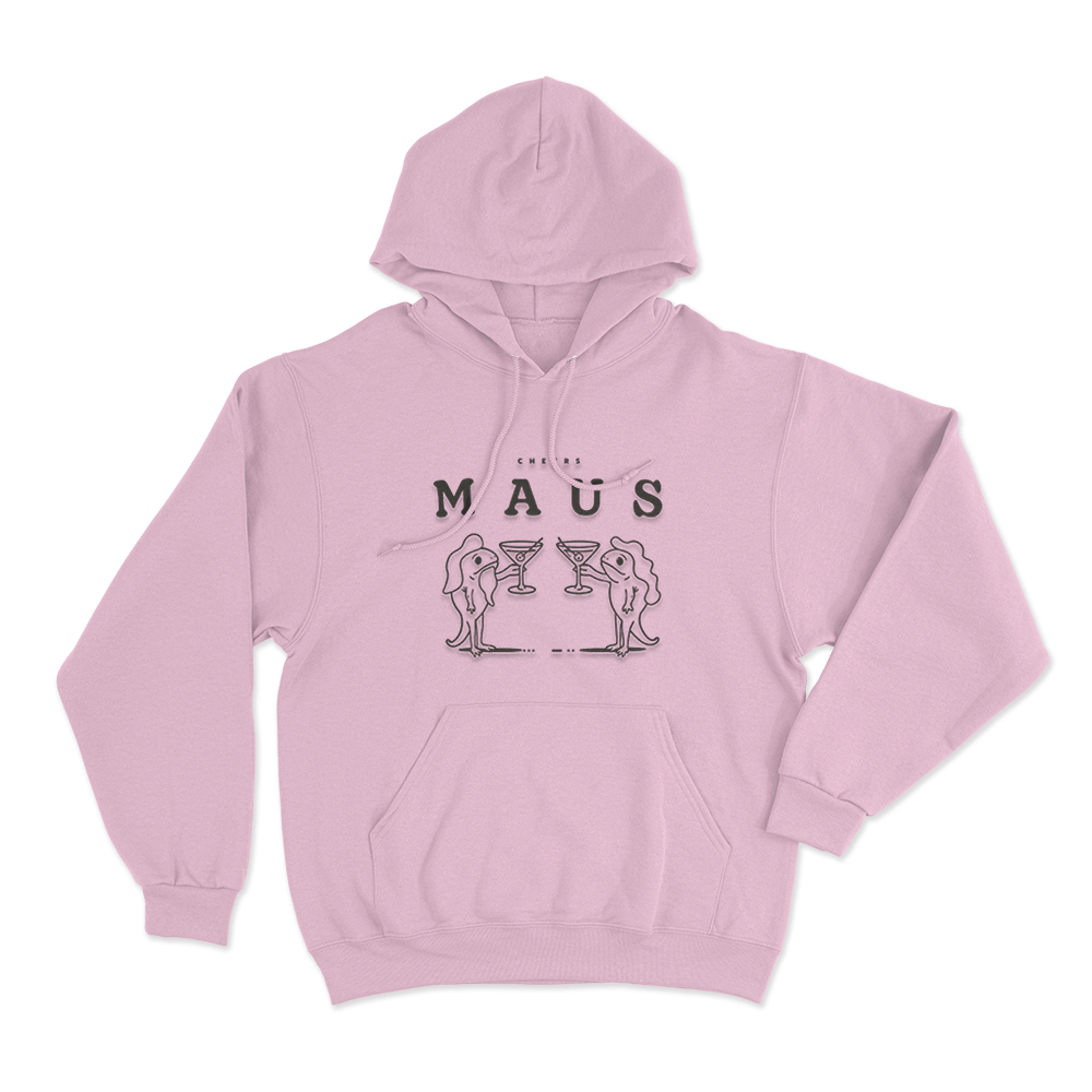 Cheers Maus Cocktail Friends Unisex Hoodie Pink Cheers Maus Cocktail Friends Unisex Hoodie Pink