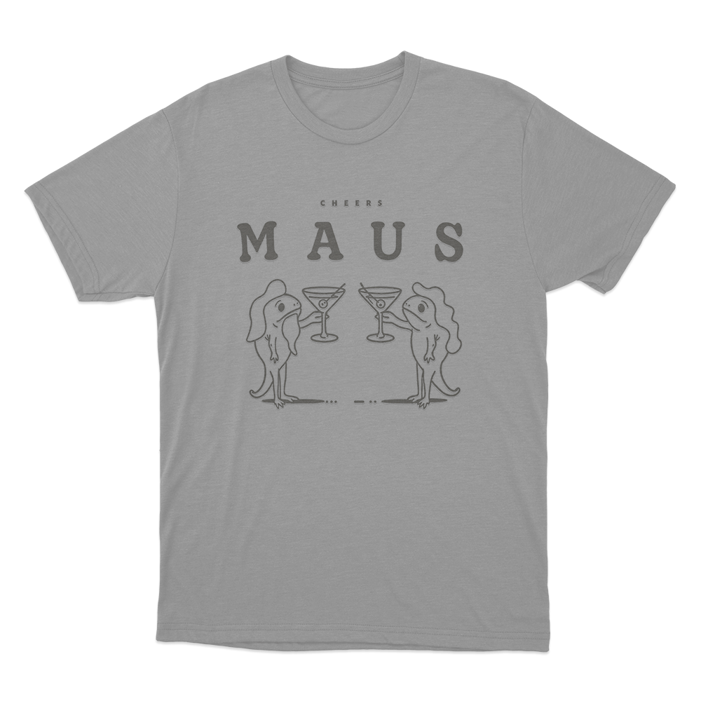 Cheers Maus Cocktail Friends Unisex T Shirt Grey Cheers Maus Cocktail Friends Unisex T Shirt Grey