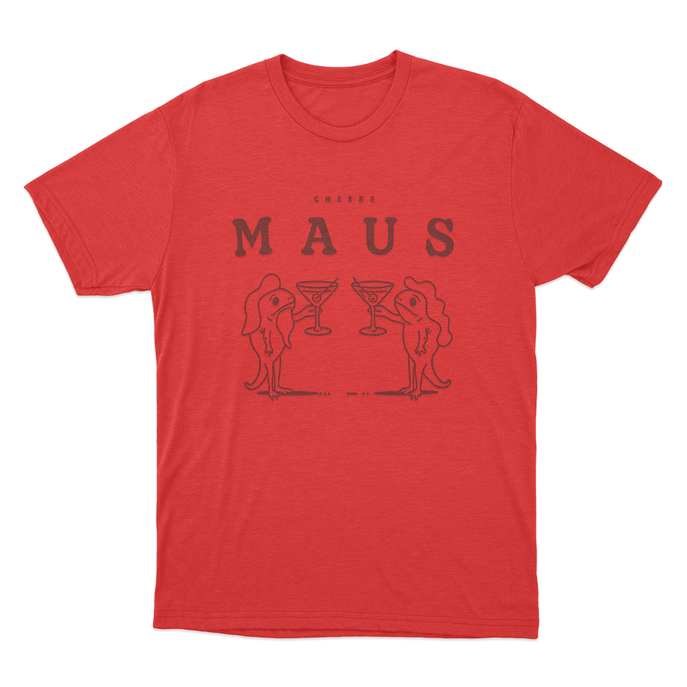 Cheers Maus Cocktail Friends Unisex T Shirt Red Cheers Maus Cocktail Friends Unisex T Shirt Red