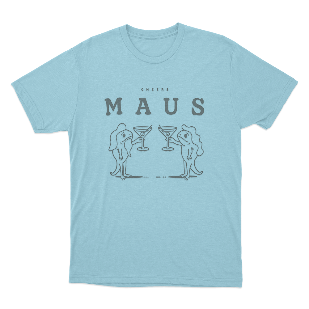 Cheers Maus Cocktail Friends Unisex T Shirt Sky Blue Cheers Maus Cocktail Friends Unisex T Shirt Sky Blue