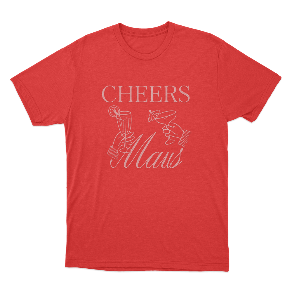 Cheers Maus Cocktail Toast Unisex T Shirt Red Cheers Maus Cocktail Toast Unisex T Shirt Red
