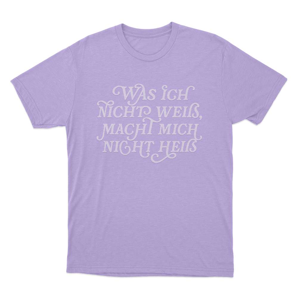 Was Ich Nicht Weis Macht Mich Nicht Heis Unisex T Shirt Purple Was Ich Nicht Weis Macht Mich Nicht Heis Unisex T Shirt Purple 1